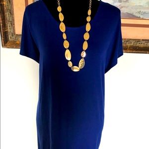 Preloved size 3 navy top from chicos